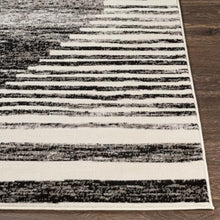Load image into Gallery viewer, Black + White Diamond Rug
